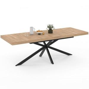IDMarket – Mesa de comedor extensible rectangular Alix con…
