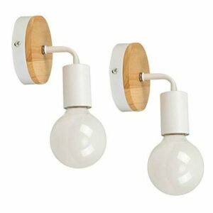 YUENSLIGHTING 2 Pack moderno creativo de madera de época de…