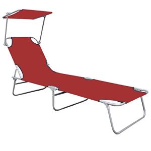 MOONAIRY Tumbona Plegable con toldo, Tumbonas Jardin Exteri…