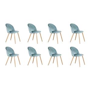 BenyLed Juego de 8 Sillas de Comedor Tapizadas Laterales co…