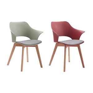 BenyLed Juego de 2 Sillas de Comedor con Tapizado de Tela;…