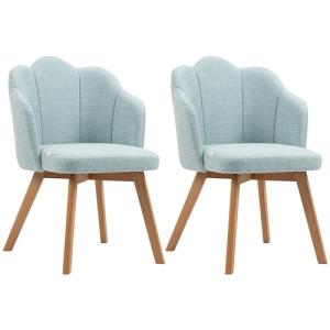 HOMCOM Sillas de Comedor en Forma de Flor Set de 2 Sillas d…