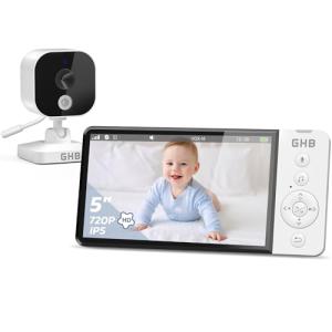 GHB Camara Vigilancia Bebe 5" 720P HD 5000mAh Vigilabebes c…