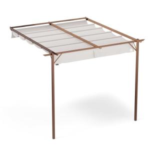 Blumfeldt Cenador 3x3m, Pérgola Mural de Acero con Techo de…