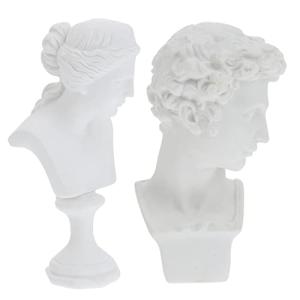 Cabilock 2 Piezas Estatua De Yeso Adornos Escultura De Bust…