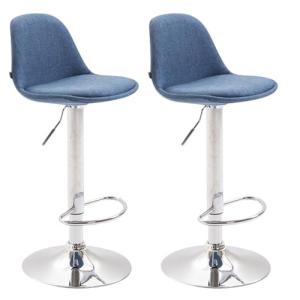 CLP Set De 2 Taburetes De Bar Kiel Tapizados En Tela I 2 Si…