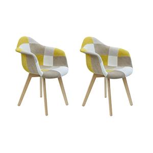 HOME DECO FACTORY Juego de 2 sillones para salón, Comedor,…