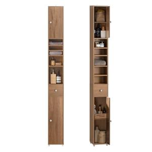 SoBuy Mueble Columna de Baño Armario para Baño Alto Estante…