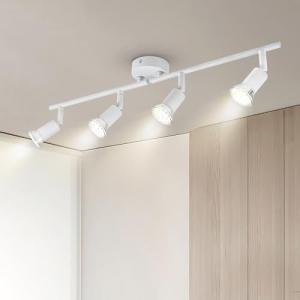 Doughelec Lámpara de Techo 4 Focos LED Orientable, Plafones…