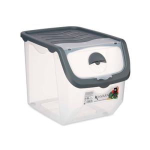 Verdulero apilable 12l c tapa antracita colección KINVARA