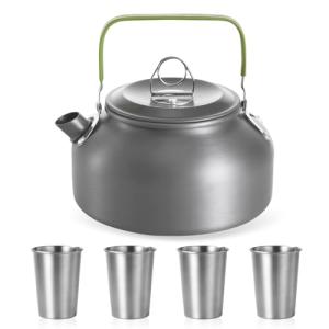 Tetera de Camping, Hervidor de Agua de Aluminio, 0.8 L, par…