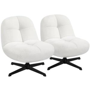 Yaheetech Pack de 2 Silla Relax Giratoria Moderna Cómodo So…