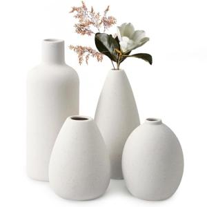 Omtofo 4 Jarrones De Cerámica, Jarrones Decorativos Moderno…