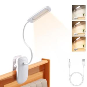 Diboniur Lampara Escritorio Pinza, Luz de Lectura con Flexo…