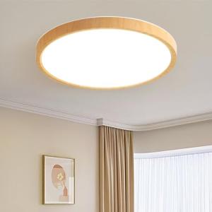 Led De Grano De Madera Lampara Techo Montaje Empotrado,Ultr…