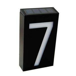 Número de Casa con 6-LED Luz Solare, KEEDA Exterior Lámpara…