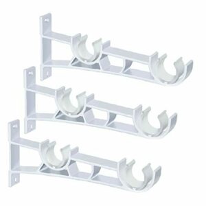 Soportes para barra de cortina, paquete de 3 soportes doble…