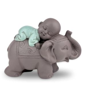 Zen'Light - Estatua de Buda durmiendo sobre Elefante, atmós…