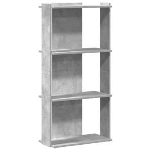 vidaXL Librería de 3 Niveles Madera Gris hormigón 60x30x120…