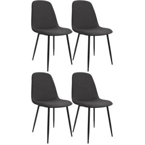 CLP Set de 4 sillas de Comedor Acolchadas Maryam, sillas de…