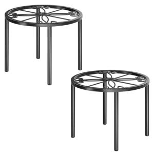 Josmimic Juego de 2 soportes para plantas, 20 cm, metal, pa…