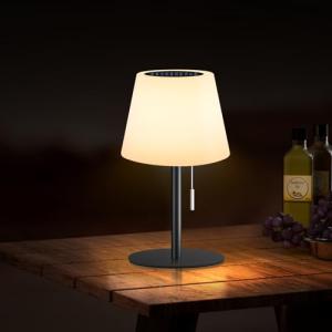 Ecvivk Lámpara de mesa solar exterior,batería lámpara de me…
