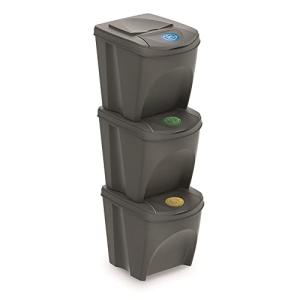 Set de 3 cubos de basura KEDEN SORTIBOX papelera reciclaje,…