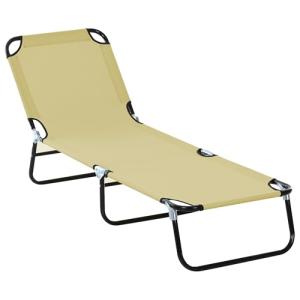 Outsunny Tumbona Plegable Reclinable con Ángulo Ajustable d…