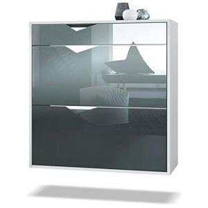 Vladon Zapatero Kolmio 85 x 87 x 33 cm, Cuerpo en Blanco Ma…