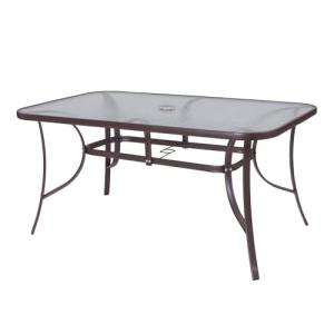 LOLAhome Mesa de jardín Neila de Cristal y Acero | De 150x9…