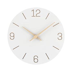NESIFEE Reloj de pared sin ruido de tictac, de madera, sile…