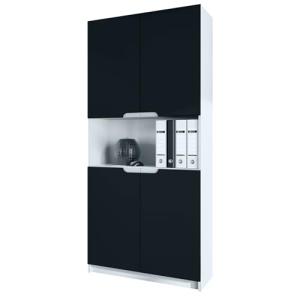 Vladon Armario Oficina Logan V2, Mueble Archivador con 5 Co…