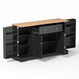 Armario de cocina multifuncional de 138 cm, aparador con ca…