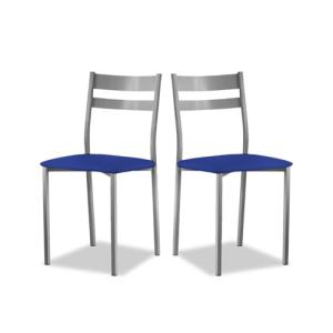 ASTIMESA SCRFAZ Dos sillas de Cocina, Metal, Azul, Altura d…
