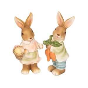 Ideen mit Herz Figuras decorativas de pareja de conejos, 2…