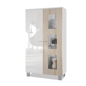Vladon Vitrina Denjo, Cristalera con 2 Puertas y 3 Estantes…