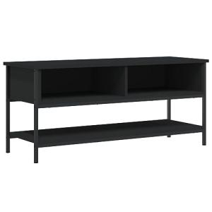 vidaXL Mueble de TV Madera contrachapada Negro 100x35x45 cm