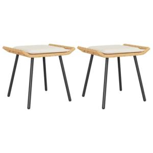 vidaXL Sillas de Jardín 2 Pcs Marrón Crema Blanca 50x42.5 x…