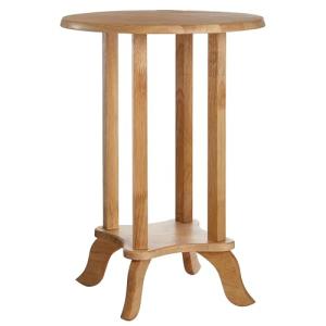 Premier Housewares - Mesa Auxiliar Redonda (Madera de Cauch…