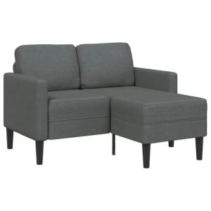 vidaXL Sofá de 2 plazas con Chaise Longue en Forma L Gris O…