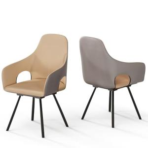 FATIVO Sillas de Comedor Giratorias Cuero Lujoso 2 Pzs, Sil…