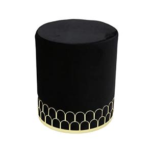 HOME DECO FACTORY HD6392 Puf, Polipropileno, Negro, 35x35x4…