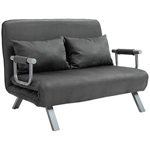 HOMCOM Sofá Cama de 2 Plazas Sofá Cama Plegable Tapizado en…