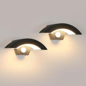 Aplique Pared Exterior LED 2 Piezas, 12W Moderno Aplique co…