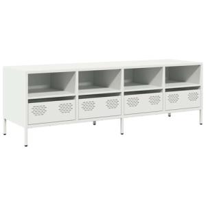 vidaXL Mueble para TV Acero Laminado en frío Blanco 135x39x…