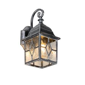 Qazqa rústico Romántico farol de pared exterior plata antig…