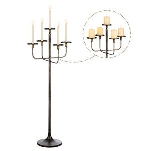 Sziqiqi Portavelas Negros Candelabro: Candelabro de 122 cm…