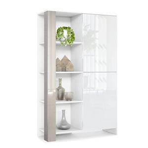 Vladon Canto highboard, Armario Alto con 2 Puertas y 8 Comp…