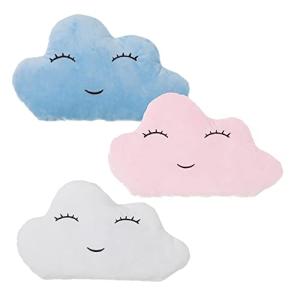 LOLAhome Set de 3 Cojines Nube de Tela de 40x25 cm