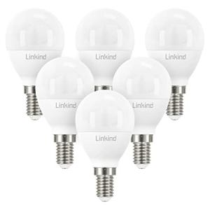 Linkind Bombilla LED E14, Luz Fría 5000K 806lm, 7.5W Equiva…